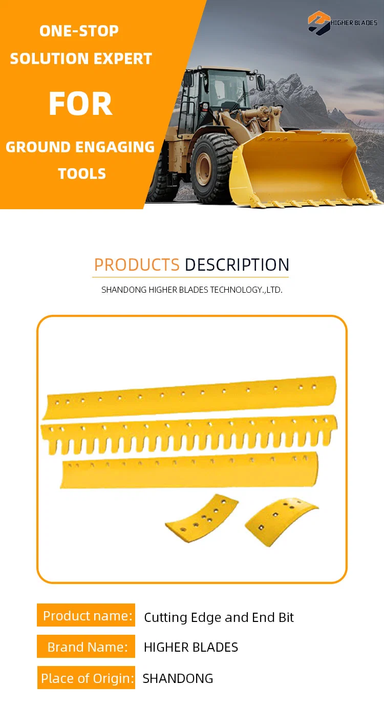 Construction Machinery Spare Parts Cutting Edges 13 14 15 Holes 5D9559 Tractor Grader Blade Bulldozer Cutting Edge Loader Bucket Blade